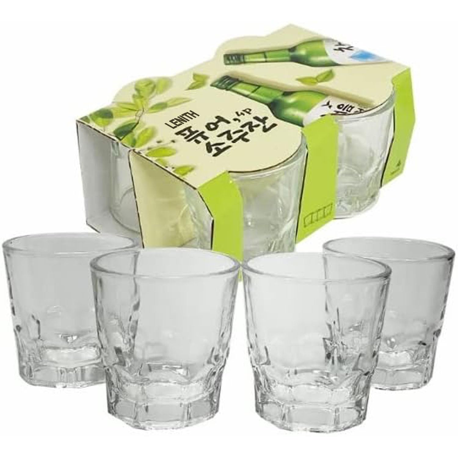 Amazon.com: LENITH Korean Soju Shot Pure Glasses 4 Set